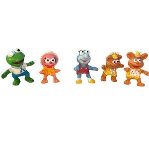 Vintage 1986+ Muppet Babies Figure Lot of 5 Kermit Gonzo Fozzie Disney